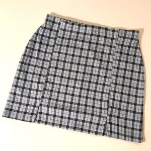 PULL & BEAR Plaid Knit Skirt